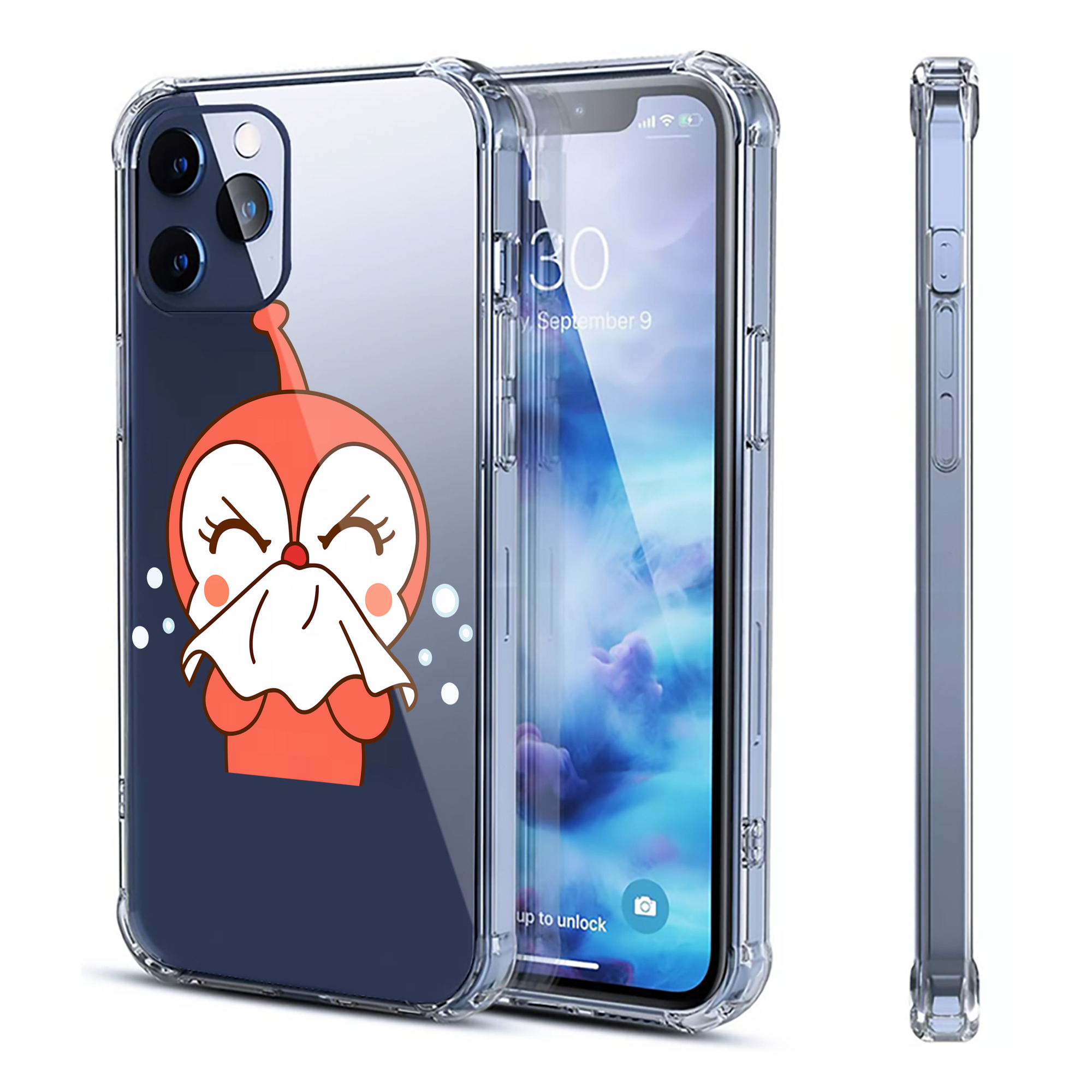 （画像用） アンパンマン Anpanman 【iPhone 12シリーズ対応】透明スマホケース（クリアソフトケース）
